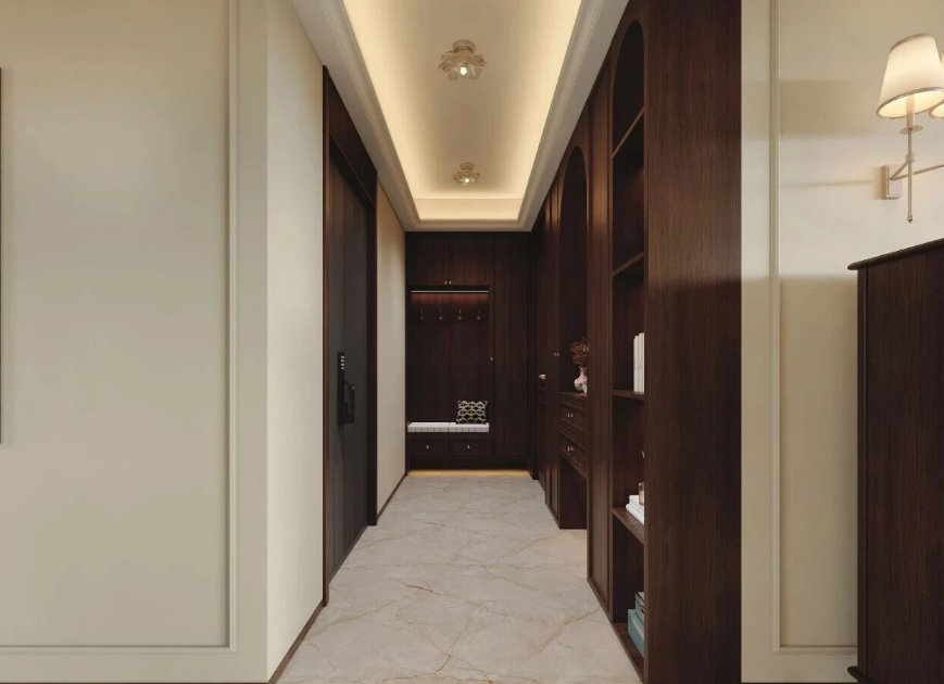 美式復古三居室衣帽間裝修效果圖