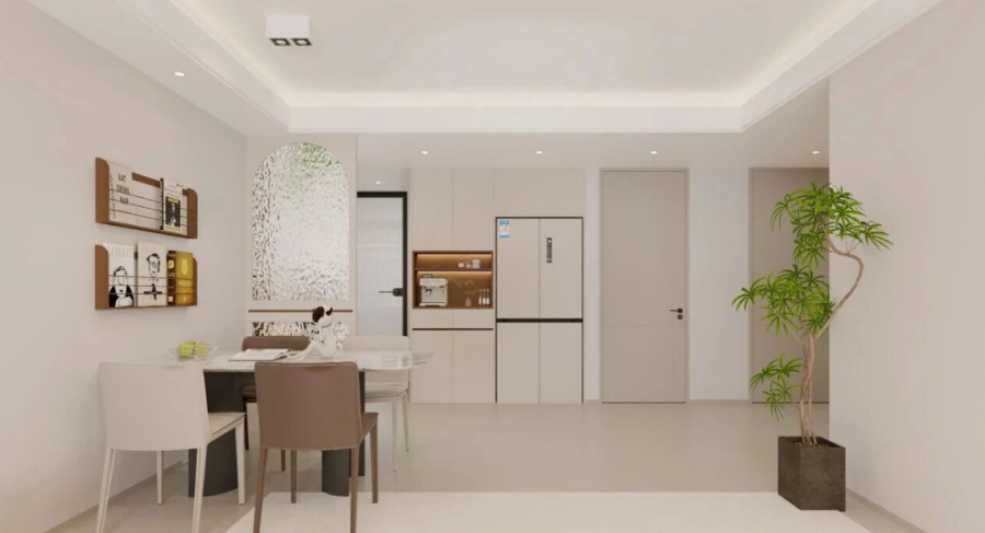 現(xiàn)代簡(jiǎn)約三居室餐廳裝修效果圖