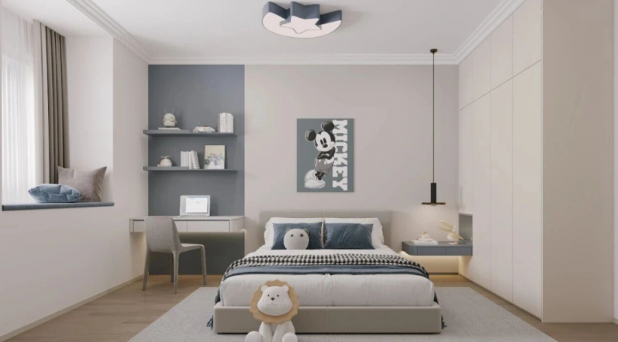 現(xiàn)代簡(jiǎn)約三居室兒童房裝修效果圖