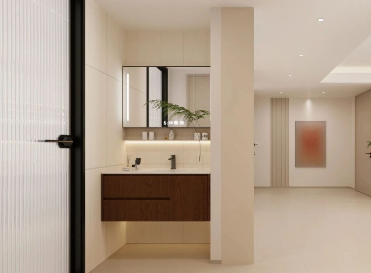 現(xiàn)代簡約三居室衛(wèi)生間裝修效果圖