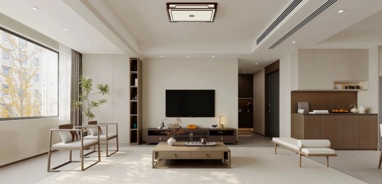 現(xiàn)代簡(jiǎn)約三居室客廳裝修效果圖