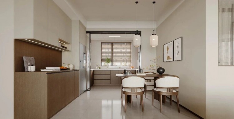 現(xiàn)代簡(jiǎn)約三居室餐廳裝修效果圖