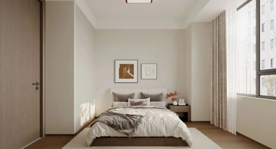 現(xiàn)代簡約三居室臥室裝修效果圖