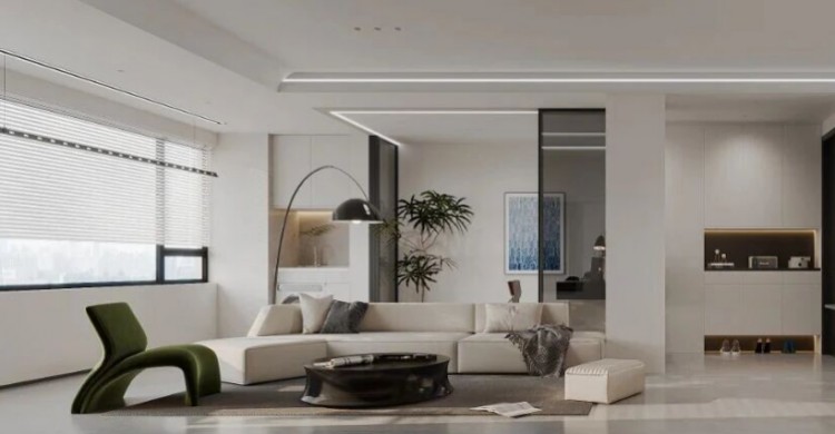 現(xiàn)代簡(jiǎn)約三居室客廳裝修效果圖