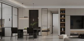 現(xiàn)代簡約三居室餐廳裝修效果圖