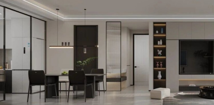 現(xiàn)代簡(jiǎn)約三居室餐廳裝修效果圖