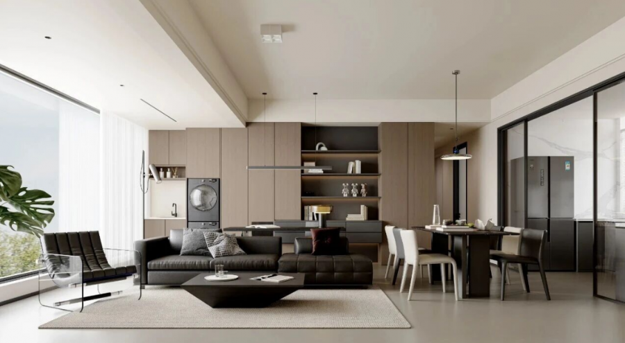 現(xiàn)代簡約三居室客廳裝修效果圖