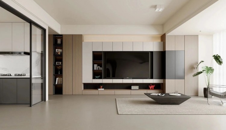 現(xiàn)代簡約三居室客廳裝修效果圖