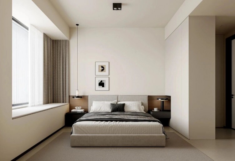 現(xiàn)代簡(jiǎn)約三居室臥室裝修效果圖