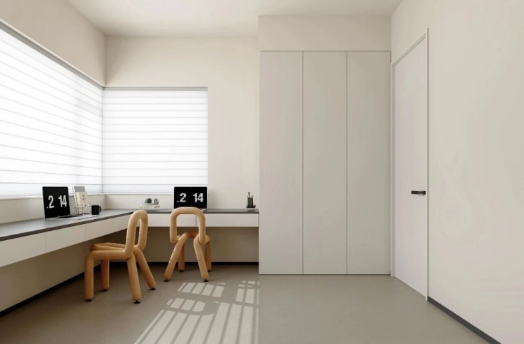 現(xiàn)代簡(jiǎn)約三居室書(shū)房裝修效果圖